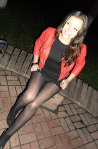 Pantyhose Amateur Teasing At Night